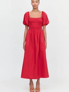 Hill House Julia Nap Dress in Carmine Red